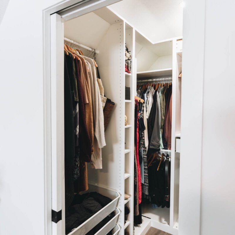 finished built-in closet with pax wardrobes