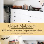 Final photos of small closet makeover