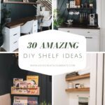 Collage of DIY Shelving Ideas with text reading, "30 amazing DIY Shelf Ideas"