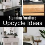 Furniture Makeover photos with text reading "Stunning furniture upcycle ideas"