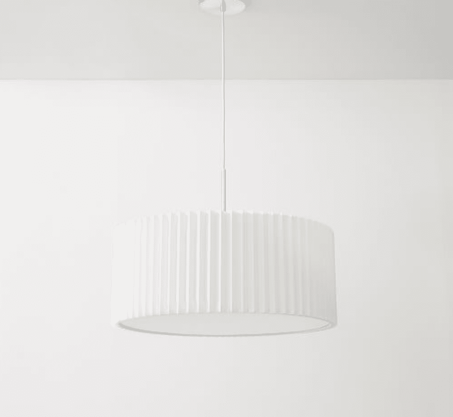 Modern White Fluted Lamp shade