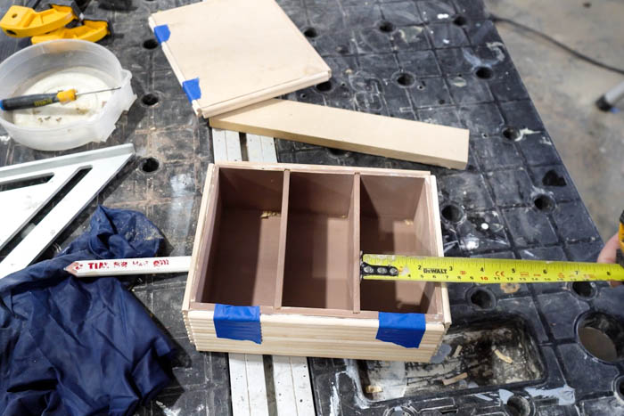 Measuring Top of DIY Decorative Box