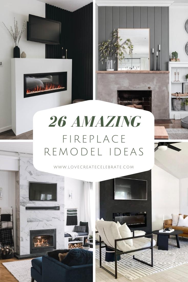 How To Cover a Brick Fireplace with Wood & Stone | Nina Hendrick Home