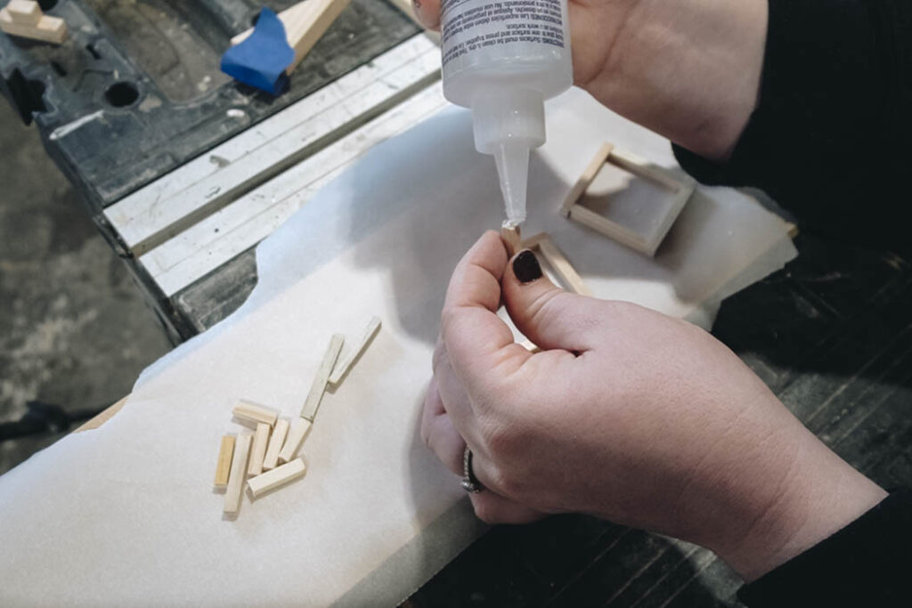 Gluing the Wooden Pieces