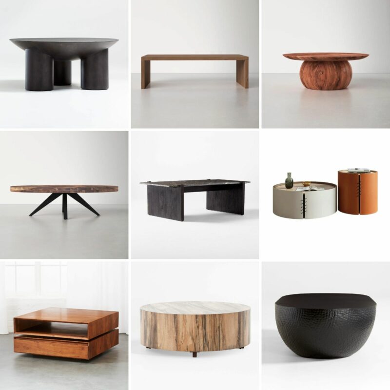 collage of coffee table ideas for the modern home