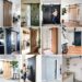 collage of DIY barn door ideas
